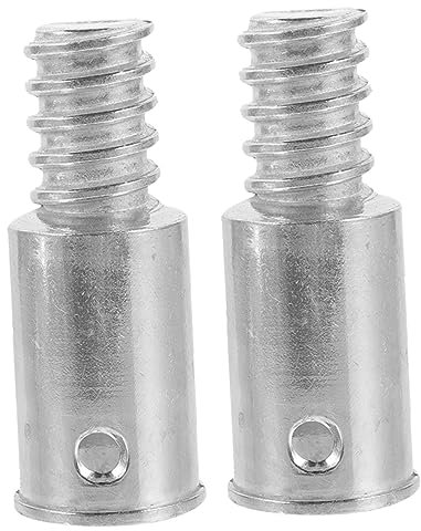 HAWILLOSCH 2pcs Thread Tip Repair Kit Metal Threaded Handle Tips for Mop and Broom Extension Poles Compatible with Telescopic Rods for Office and Home Use