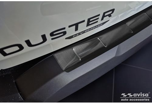 Avisa Edelstahl Heckstoßstangenschutz passgenau | kompatibel mit Dacia Duster III 2024- - Schwarz