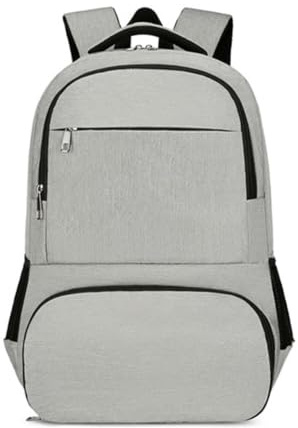 CINGHI LUSSO Zaino PC Portatile, Zaino da Viaggio con Borsa Termica Porta Pranzo con Porta USB, Laptop Zaino Lavoro Donna Uomo per Campeggio Viaggio - Grigio chiaro