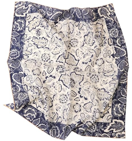 Prettystern Unisex sidenbomull mix 65/65 cm halsduk handrullad nickitduk huvudduk bandana sidenhalsduk dam och herr, SC04, 65cmx65cm