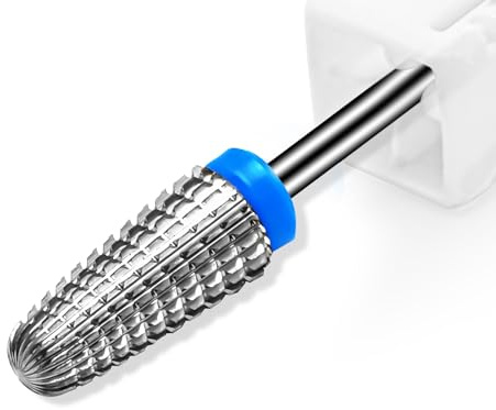 CGBE Fresas Torno para Uñas 5 en 1 de Carburo de Tungsteno de 3/32 pulgadas | Brocas para Uñas para Quitar Acrílico Poligel Gel Duro Cutícula, Brocas de Torno Eléctrica para Uñas para Manicura