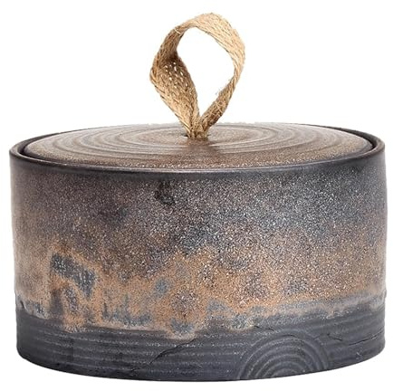 ASIAD Keramik Vorratsdosen mit Deckel Luftdicht, Küche Vintage Teedose Kaffeedose Behälter Vorratsbehälter mit Deckel für Tee, Zucker, Kaffee, Bohnen, Nüsse, Gewürze, Süßwaren,4