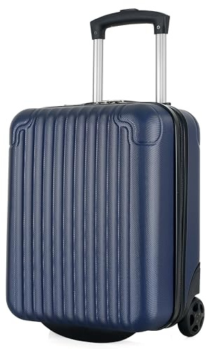R.Leone Valigia Trolley Bagaglio a Mano 40x30x20cm Wizzair Vueling 2 Ruota in ABS 288 (Blu, Valigia 40X30X20cm 2Ruota)