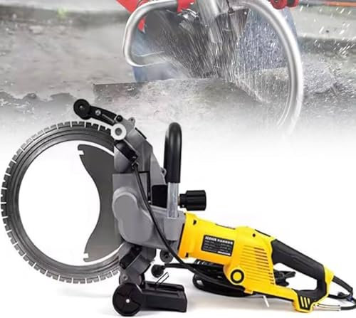 Electric Concrete Ring Saw 5000W Brushless Wall Cutting Machine,2200rpm Concrete Cutter Saw,Dust-Free Wall Grooving Machine,29cm Cut Depth,for Stone Brick Groove Granite