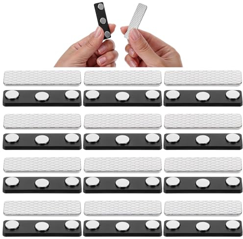 Heclia 12 Paar Magnetische Jalousienhalter Selbstklebende Vorhangverschlüsse für Horizontaljalousien Stark haftende Magnete für perfekte Verdunkelung in Schlafzimmer Büro Babyzimmer Wohnräumen