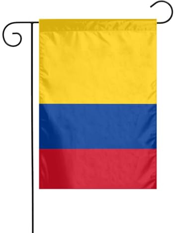 YYHWHJDE Drapeau de la Colombie - Mât de jardin - Décoration de cour extérieure - Tendance - 30,5 x 45,7 cm