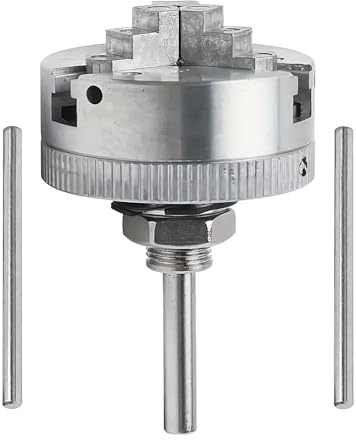 Mandrino Autocentrante a Tre Mascelle,Mandrino 3 Ganasce Per Tornio Legno - Accessori Autocentranti Di Precisione Per Pinza E Trapano Per Uso In Officina Industriale Hobby Riparazione E Fabbrica