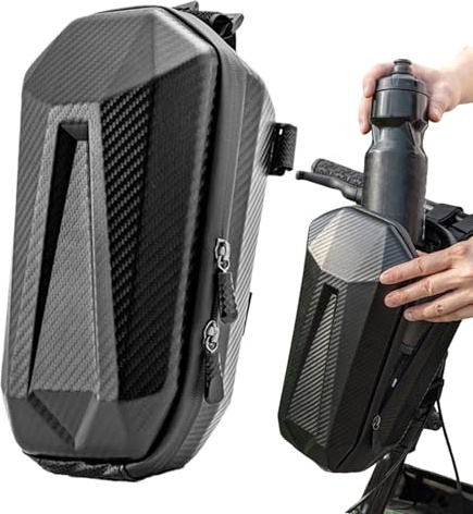 Hiemible Bolsa para Patinete Eléctrico - Funda para Manillar de Bicicleta | Bolsa Ajustable para Manillar de Scooter Eléctrico 4L para Camping, Montaña, Moto de Cross y Viaje