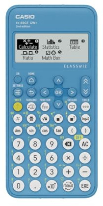 Casio fx-83GTCW+ Scientific Calculator Blue (UK Version) - Upgrade from previous fx-83GTCW model