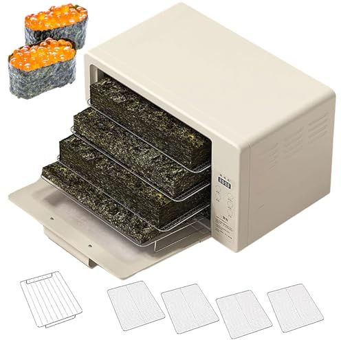 Forno intelligente for essiccare le alghe ad aria calda,essiccatore elettrico for alimenti da 25 l con 4 vassoi,controllo della temperatura 30-100°C e timer 24 ore,essiccatore in acciaio inossidabile