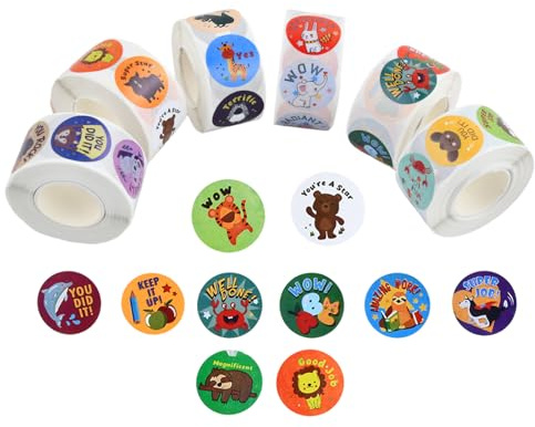 3000 Stk. Belohnungsaufkleber, Tier Motivationssticker für Kinder, 48 Motive Lehrer Sticker, Einschulung Schulkind Aufkleber, Grundschule Lehrerbedarf, Belohnungssticker Schule, Kindergarten Geschenk