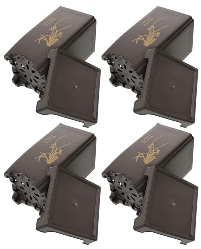 UPKOCH 4 Pièces Pot pour Orchidée Drainage Pot Carré Plastique Jardinière pour Plantes Intérieur pour Cactus
