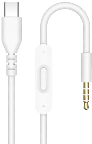 Zosvoses USB C Solo 4 Audio Cable, Solo 3 Replacement 3.5mm Aux Cord with Inline Mic Control Compatible with Beats Studio Solo Pro Detox Mixr Executive Pill Headphones to iPhone 17/16 (White)