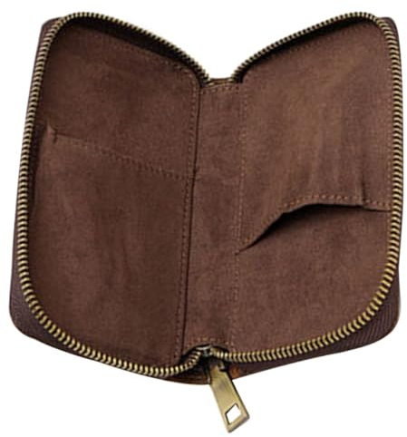 HOMSFOU Scatola Porta Orologi da Viaggio in Pelle Cerniera, Custodia Protettiva Portatile per Uomo, Organizer Compatto Resistente per Trasporto e Conservazione Orologi