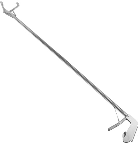 JOINPAYA Stainless Steel Snake Catcher Clip with Foldable Locking Handle 1.2m Snake Tong Grabber Tool for Safe Outdoor Reptile Handling