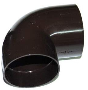 Fallrohr-Rohrbogen 88° DN 60, aus Kunststoff, Farbe: braun