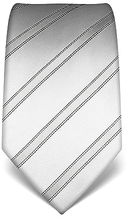 Vincenzo Boretti Herren Krawatte reine Seide gestreift edel Männer-Design zum Hemd mit Anzug für Business Hochzeit 8 cm schmal/breit