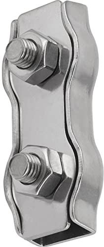 FASTON® Duplex Drahtseilklemme 2 mm Edelstahl A4 V4A (2 Stück) Seilklemmen Drahtseil Klemme Kabelklemme Anzug für Seil
