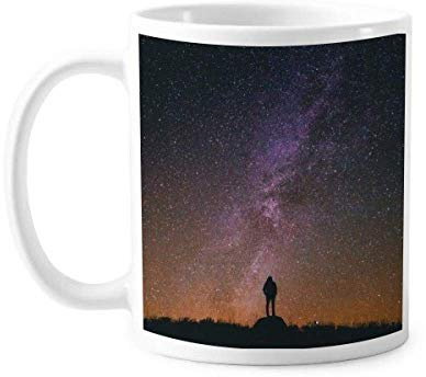 Night Sky Stars Milky Way Outline Mug Pottery Ceramic Coffee Porcelain Cup Tableware