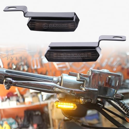 Universal Motorrad LED Blinker, E Geprüft Mini Flowing Blinker Blinklicht Bremskupplungshebel Blinker Für Cafe Racer Street Bike Dirt Bike Cruiser ATV