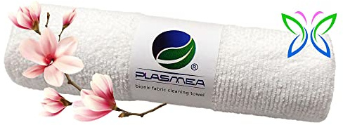 PLASMEA Bionikfaser Reinigungstuch 1 STK. - patentiert | Keimfreie Reinigung nur mit Wasser - kratzfrei & umweltfreundlich