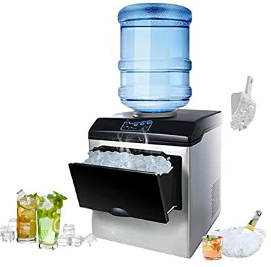 PanHuiWen Machine à glaçons Industrielle Machine à GlaçOns Machine a Glace Italienne Pro 40 kg/24 h 3 Tailles de Glaçons Boissons MéLangéEs De FêTe
