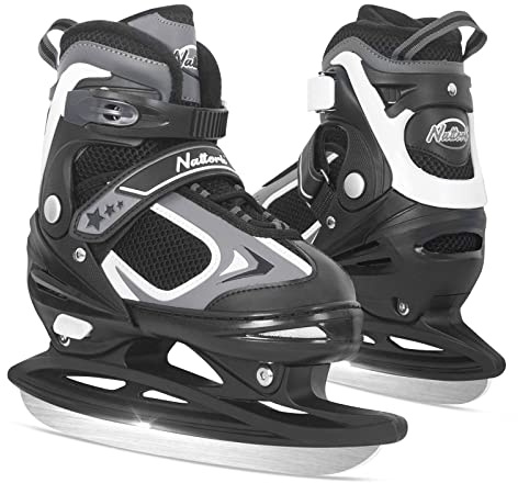 Nattork Ice Skates for Kids Ages 6-12 Boys Childrens Adjustable Sizes 1 2 3 Lake Placid ice Skates ice Hockey Skates ice Skating ice Skate