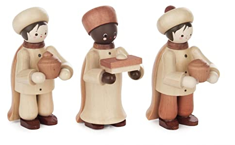 Rudolphs Schatzkiste Miniaturfiguren Heilige DREI Könige (3) Natur Höhe 6cm NEU Christi Geburt Weihnachtsfigur Sammelfigur Holzfigur