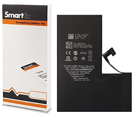 Smartex® Batterie Compatible avec iPhone 13 Pro | Capacité 3095 mAh | Batterie de Remplacement sans Cycles de Recharge | Garantie de 24 Mois