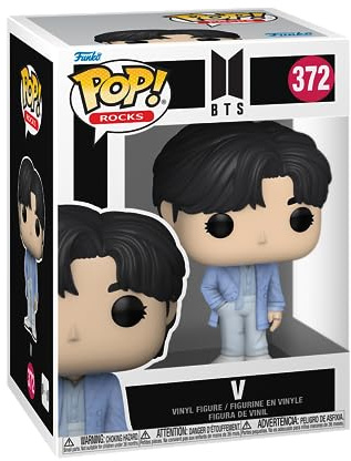 Funko Pop! Rocks: BTS – V – vinylsamlarfigur – presentidé – officiella varor – leksaker för barn och vuxna – musikfans – modellfigur för samlare och display