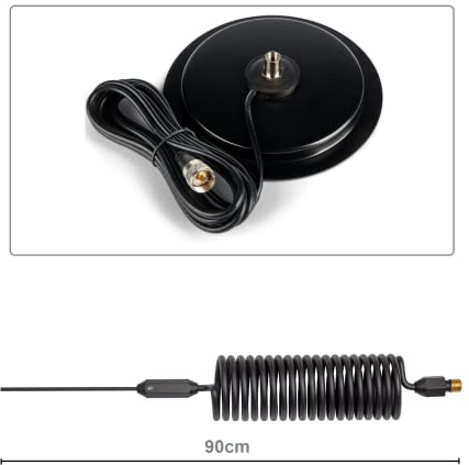 CB Aerial Kit with Tornado Stinger Mini, 90 cm, Turbo Mag Mount (Black)