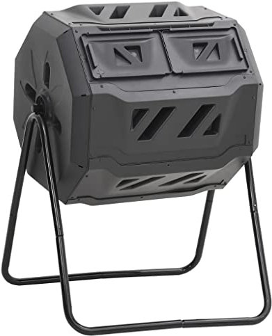INLIFE Gartenkomposter Schwarz 73x64x95 cm 160 L,12.04kg,152232