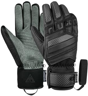 Reusch Erwachsene Fingerhandschuhe Marco Schwarz extra warm, Winddicht, extra atmungsaktiv