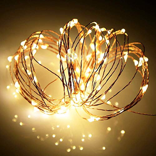 SONGNASS Guirlandes lumineuses à LED,3M 30 LED, Blanc chaud couleur, Guirlande en Cuivre,Decoration pour Chambre Noël Mariage Fête Anniversaire Jardin