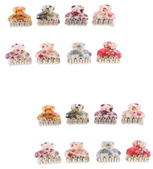 Beaupretty 16piezas Para Cabello Diseño Floral Clips Prácticos Para Coletas y Estilos Diarios Accesorios Para Mujeres y Niñas