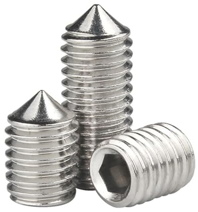 Innensechskant-Spitzschraube Kegelspitze Madenschraube Edelstahl 304 M2 M2,5 M3 M4 M5 M6 M8 M10 M12, M8 (10pcs)