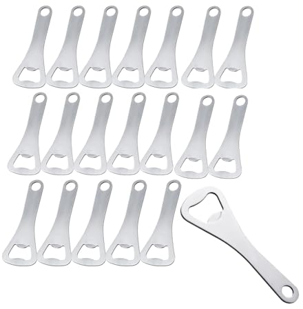 20 pezzi Apribottiglie, in acciaio inox, Apribottiglie di Birra, Apribottiglie in Acciaio Inox, per casa, pub, Cucina,attività all'aria aperta
