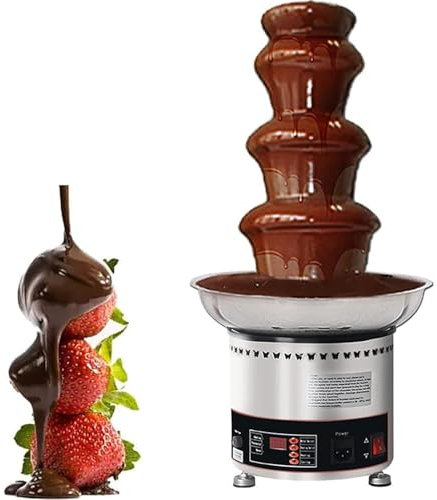 RayGenius Sauce Heater for Cheese Commercial,Chocolate Fondue Fountain Machine, Large Capacity Chocolate Waterfall Hot pot Machine。,7Layers