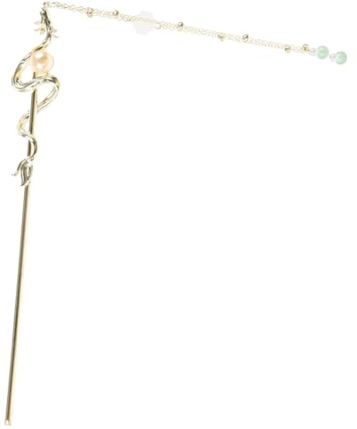 OSOLADY Haarnadel Mit Drachenmotiv Metall Lange Chinesische Haarstäbe Für Damen Haarknotenhalter Mit Quaste Antiker Vintage Stil Für Festliche Frisuren