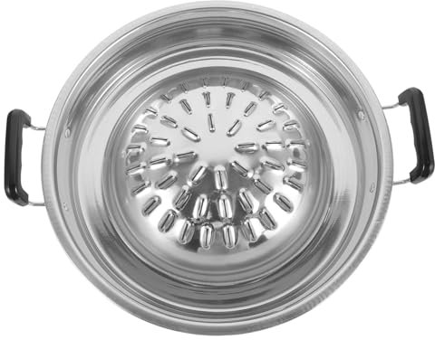 Alipis Grilltablett Aus Metall Für Bbq Grillen Camping Grill Pan Mit Doppelgriff Hitzebeständig Und Robust Für Picknickzubehör Und Grillabende