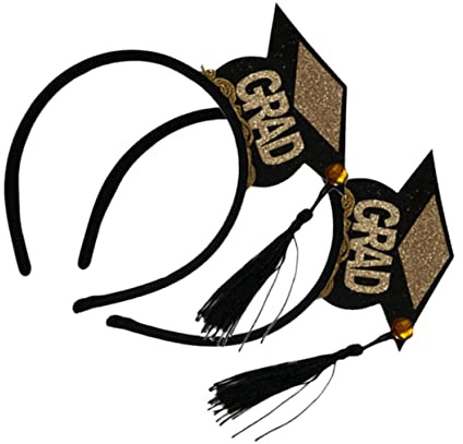 VICASKY 5stücke Abschluss-haarband Mit Doktorhut-design Für Graduation Party Haar Schmückt Haarreif Aus Hochwertigen Materialien Abschlussparty-kopfschmuck Abschluss-haarband
