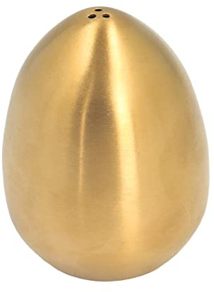 Wakects KüchenProfi Eiförmiger Edelstahl-Gewürzstreuer – Elegante Küchendekoration mit Deckel für Salz, Pfeffer & Kräuter – Hochwertig & Langlebig