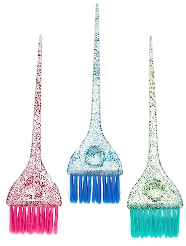 CALLARON 3piezas Cepillo Para Teñir El Cabello Cepillo De Peluquería Transparente Accesorio De Peluquería Para Resaltar El Cabello Colores Aleatorios Para Tinte Pelo Mujer