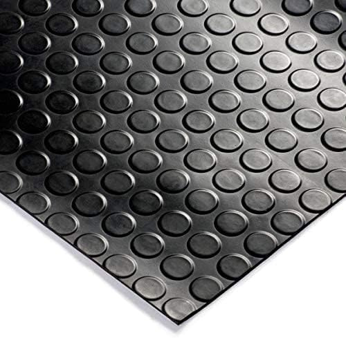 pavimento Suelo Goma circulos 3mm Profesional - Suelo para talleres, comercios, garajes, colegios, embarcaciones - Suelo Antideslizante, Aislante y antiestático, Thayba (1,50x4)