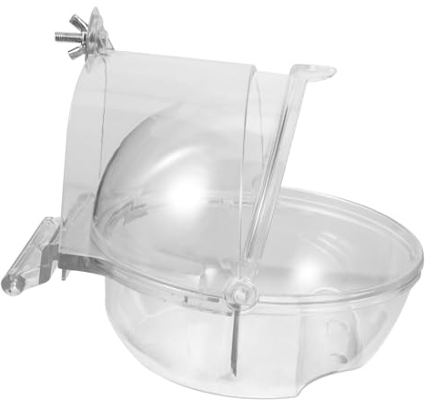 PERSELOSO Vogelbadewanne für Käfig aus Kunststoff für Papageien und Vögel | Hängende Badebox, Glatte Kanten, Multifunktional, Transparent, als Vogelkäfigzubehör