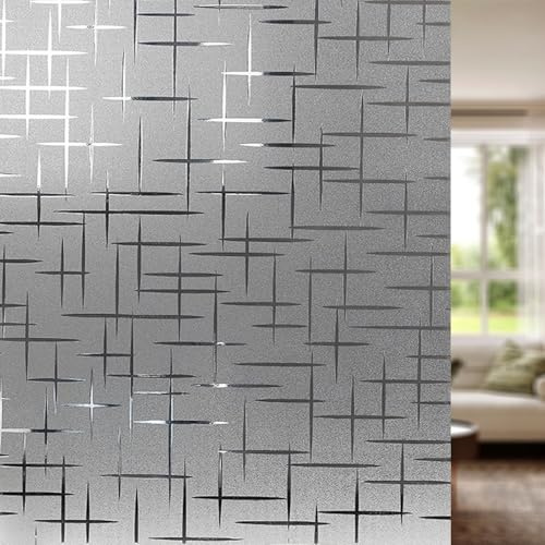 Vinilos para Cristales Ventanas 120 x 1200 cm Efecto Esmerilado, Anti-UV, Privacidad Total, Fácil de Instalar Fensterfolie Blickdicht Fensterfolie para Baño Cocina Oficina, Doji