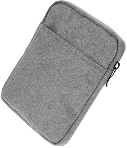 Mikinona Splashproof Ebook Reader Sleeve Case Polyester E-reader Cover Bag for Tablet Lightweight Protective Carrying Pouch in Light Grey