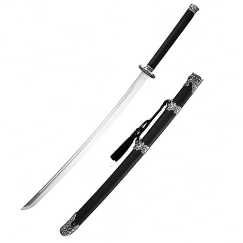 GDTDX Nightmare Demon Japanisches Sammler-Schwert Katana – 104cm Deko-Schwert aus hochwertigem Edelstahl mit Holzscheide – Authentisches Design für Sammler & Cosplay – Stumpfe Klinge zur Dekoration