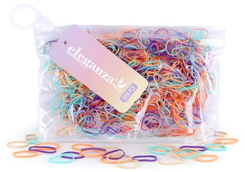 Tool & Tree Haargummis für Damen, Mädchen, Babys, sanft, bunt und dünn | elastisch, Ideal als Zopfgummis, Haarband, für Zöpfe und Frisuren, kreative Kinder-Looks, Gummiband, Büro, Haushalt