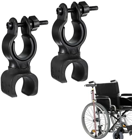 2 Stück Stockhalter für Rollator,Gehstockhalter,Universelles Zubehör für Krücken,Gehstock Halterung,Gehstockhalter,Stockhalter Für Drive Rollator Universelles Für Gehstöcke Walker Rollstuhl Rollator